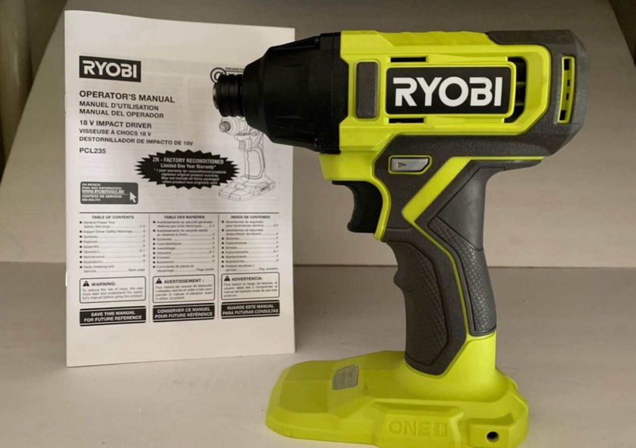 RYOBI ONE+ 18V Cordless 1/4 in. Impact Driver factory reconditioned