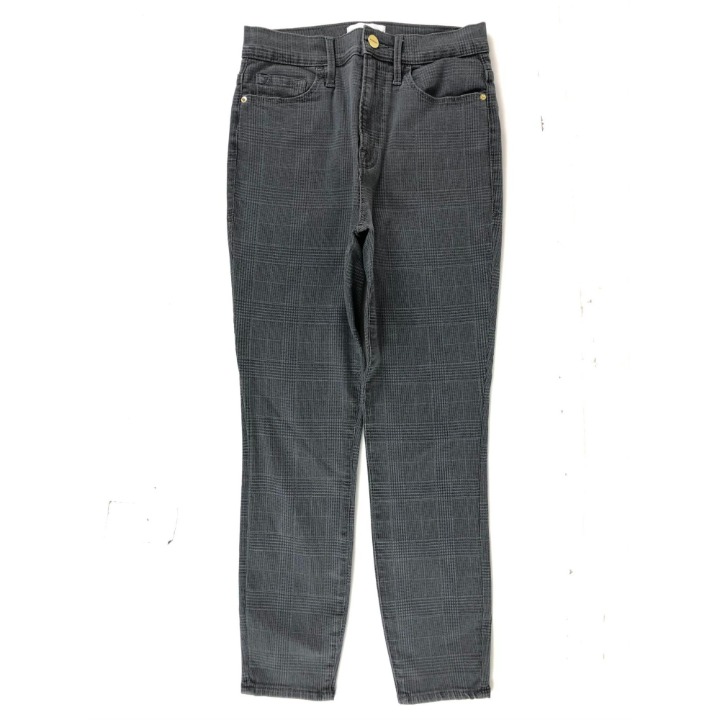 Frame | Ali High Rise Cigarette Cropped Gray pant Size 26