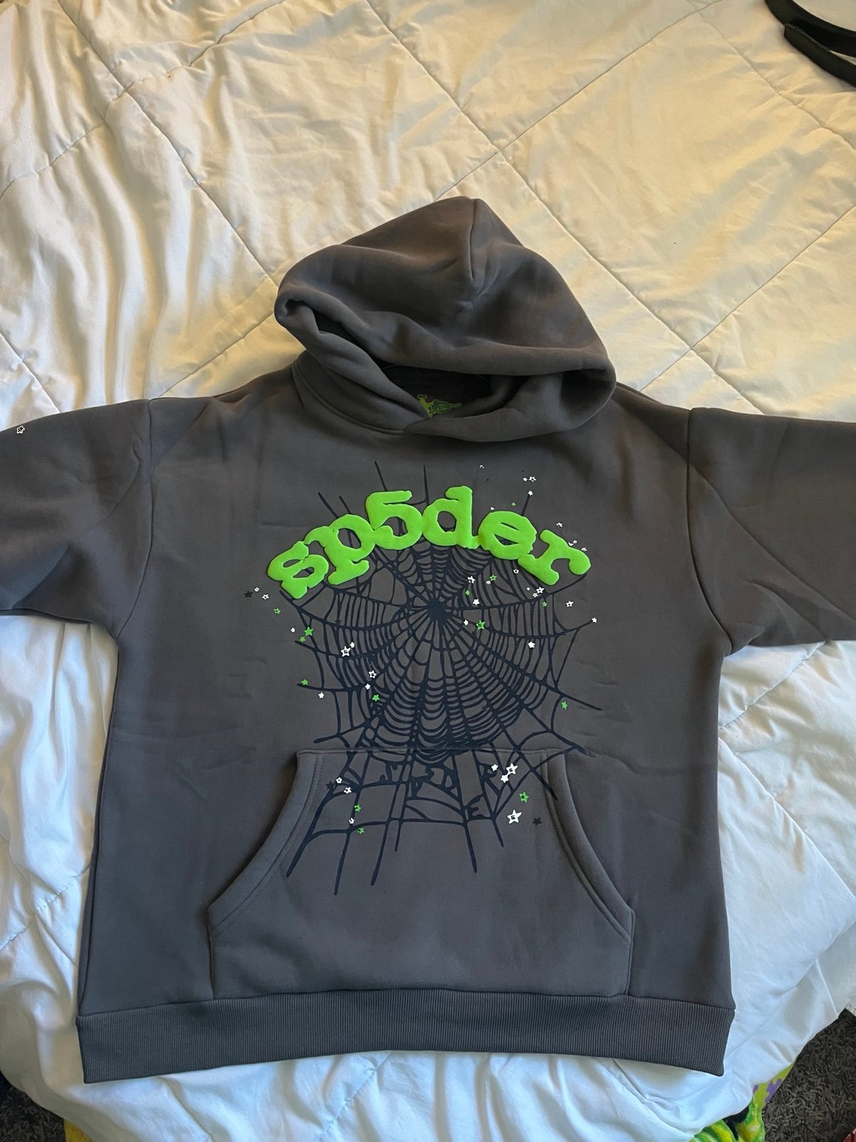 SPIDER WEB HOODIE SLATE GREY