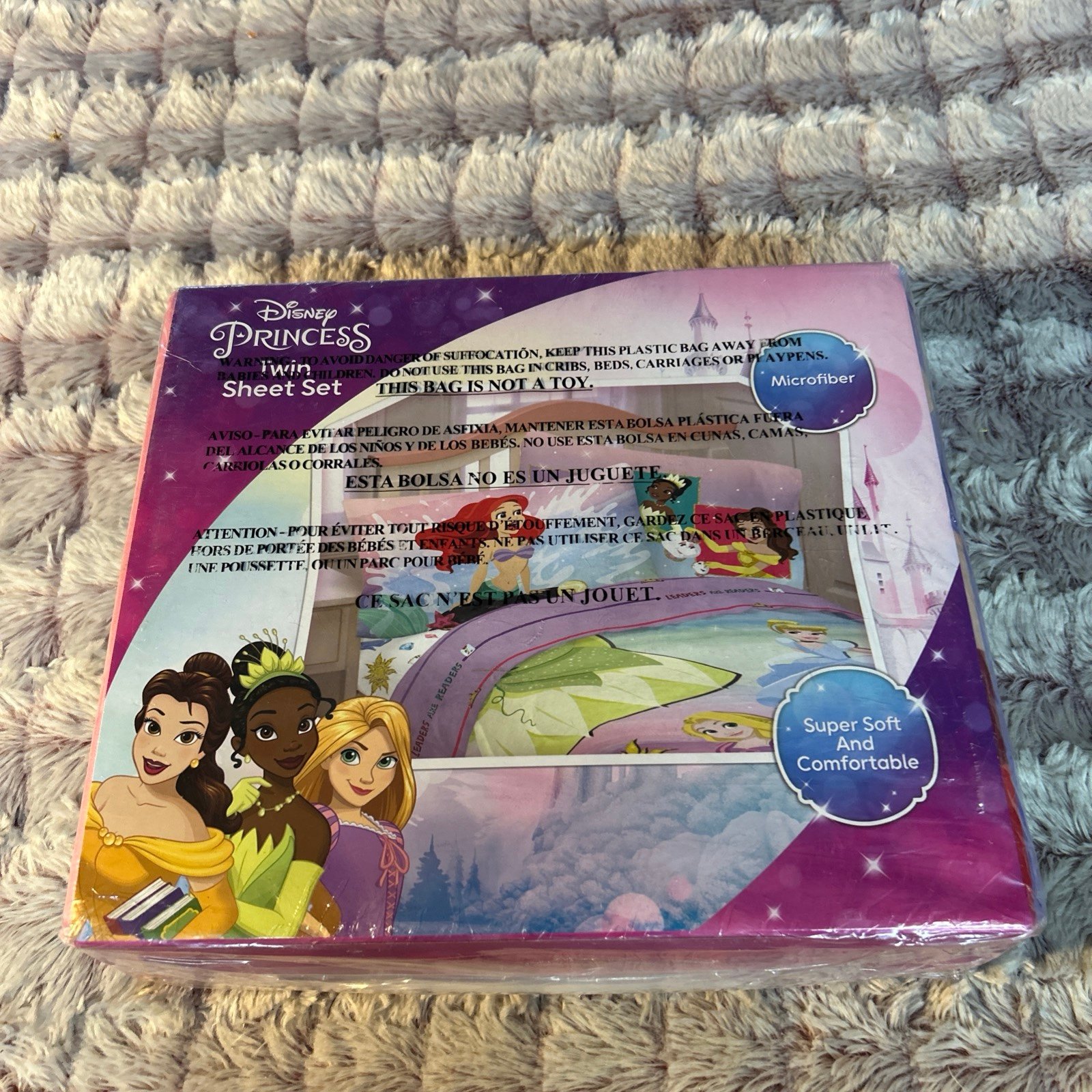 Disney Princess 3 pc Microfiber twin sheets set