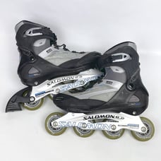 Salomon DR110 Men's Size 11.5 Silver/Black Inline Skates Power Arch 78mm Wheels
