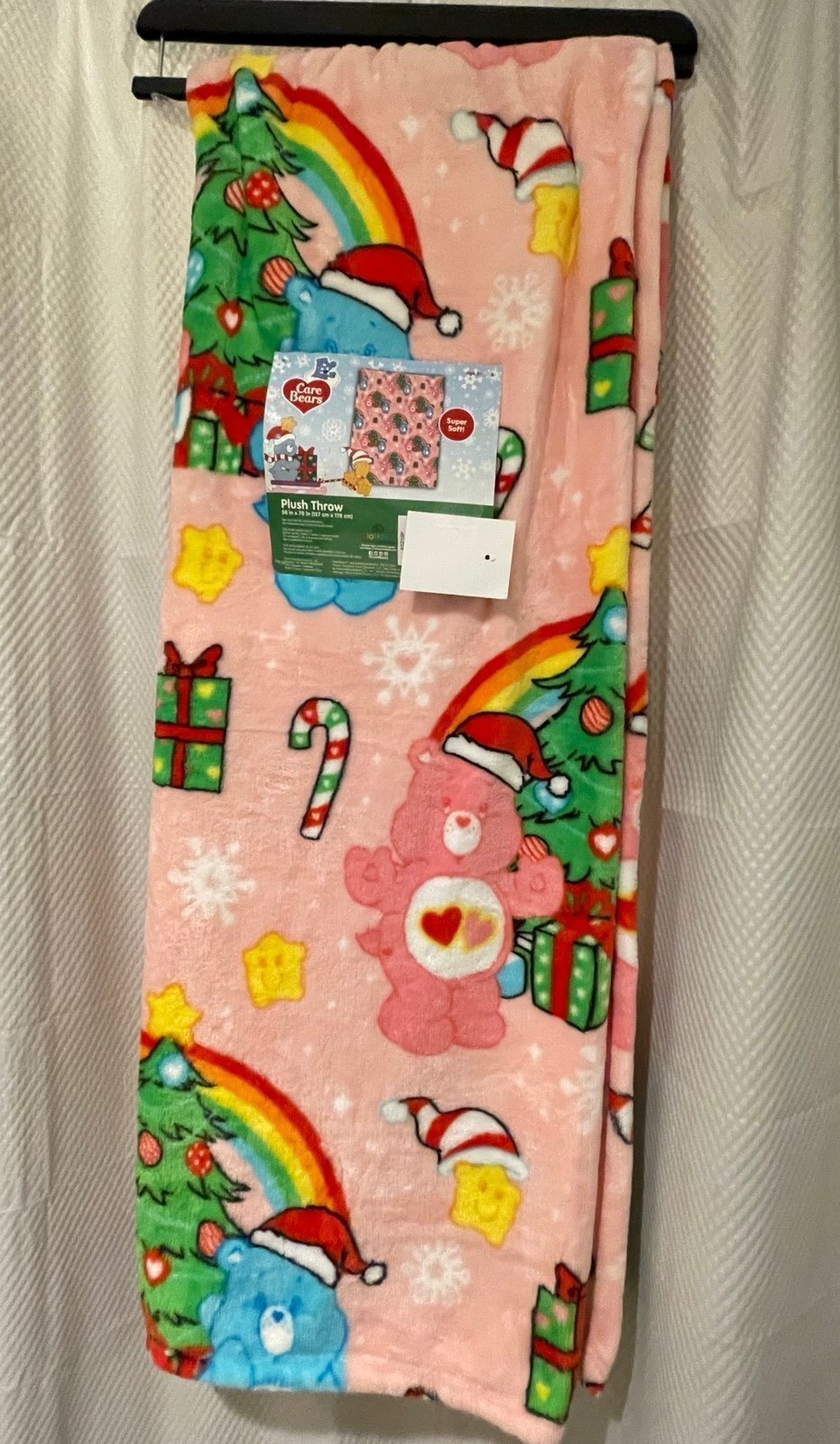 Care Bears Plush Christmas Throw Blanket