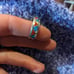 Turquoise and Coral Belt Buckle and Ring Set