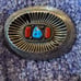 Turquoise and Coral Belt Buckle and Ring Set