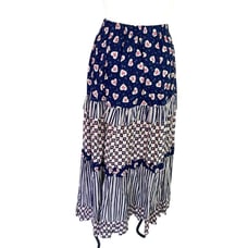 Billings Ruffle Skirt Womens One Size Vintage Tiered Pure Cotton Made In USA
