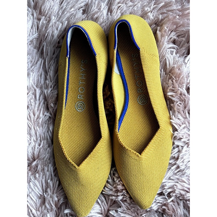 Rothy's The Point Flats in Yellow Size 10.5