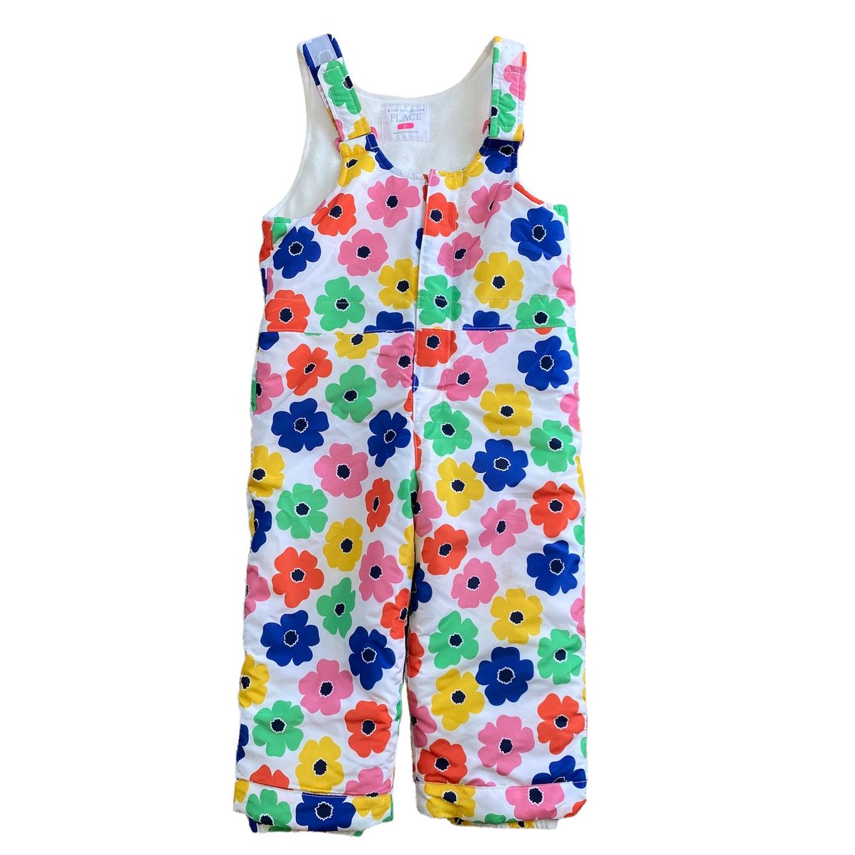 NWOT The Children's Place Sleeveless Floral Jumpsuit Girls Size 3T