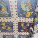 Vintage 90s Pokemon Pikachu Bedspread Comforter Blue White Multi Ruffle Twin