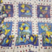 Vintage 90s Pokemon Pikachu Bedspread Comforter Blue White Multi Ruffle Twin