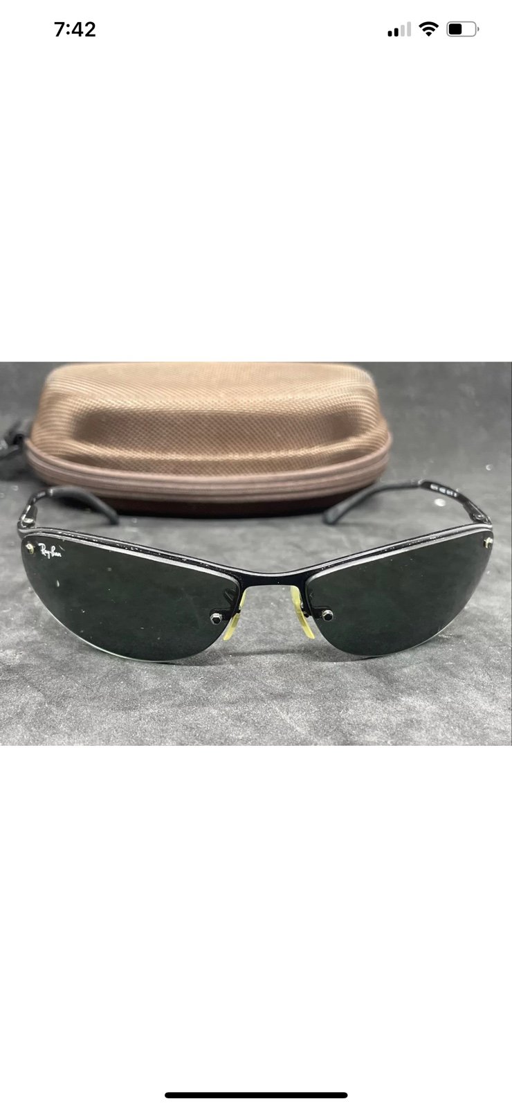 Ray-Ban Sunglasses RB3179 Top Bar Gray Polarized W3328 63-15