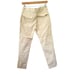 Nili Lotan Jenna Pants in Eggshell Womens 6 Cropped Raw Hem