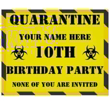 Quarantine birthday sticker