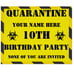 Quarantine birthday sticker