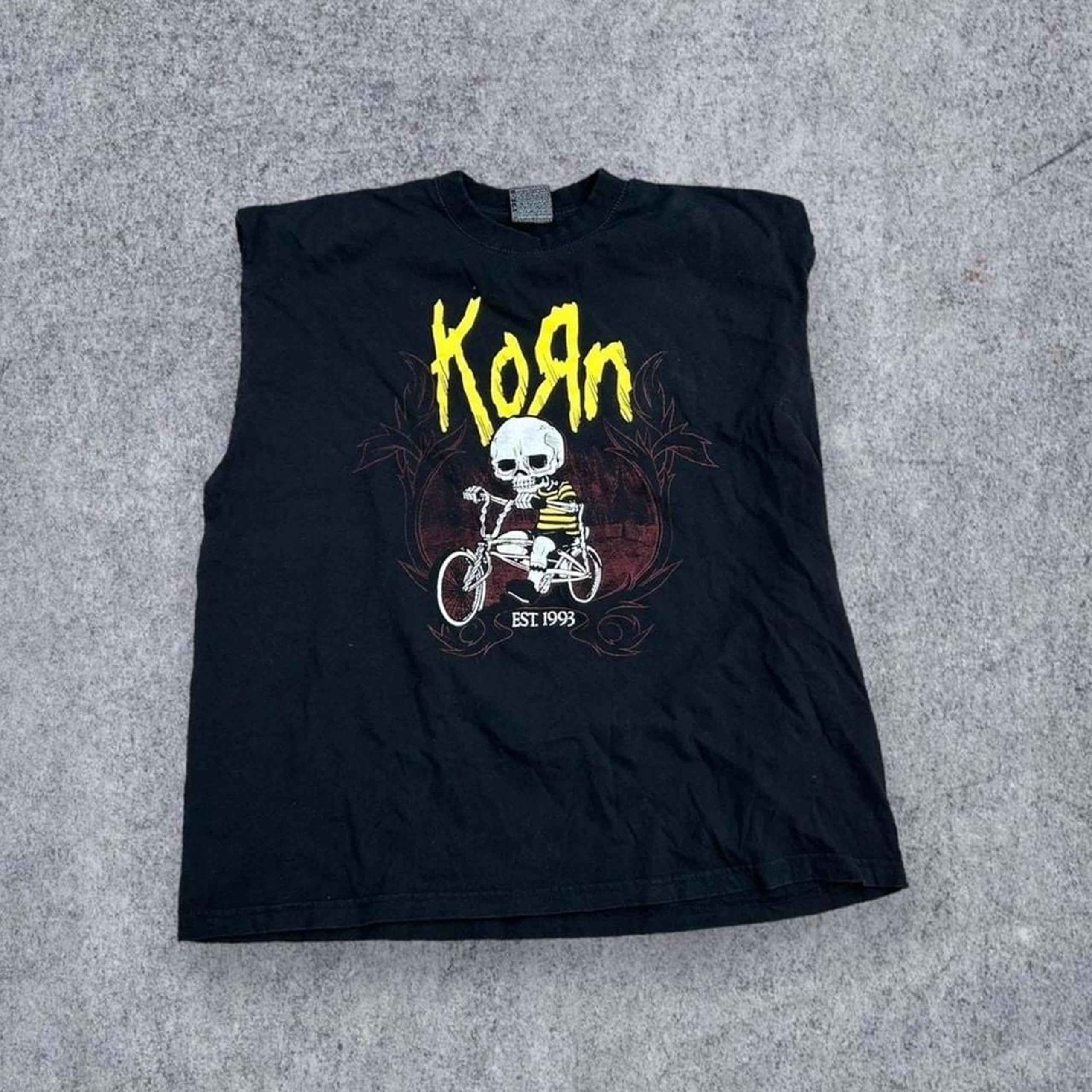 Vintage 1990's Korn Skeleton Tank Top Shirt Korn Est. 1995 Shirt Skeleton Tank