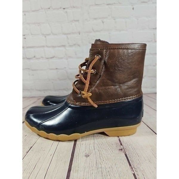 Sperry Saltwater Dock Waterproof Boots Girls Size 6
