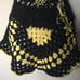 Crochet Halter Top and Shorts set outfit Cotton Black and Yellow Handmade