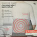 Sharper Image Massaging Calming Heat Back Wrap Inflatable Lumbar Support Grey