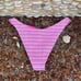 NWOT New L*Space Pique Pink Striped Cabana Bitsy Bikini Swim Bottom Beach Sun MD