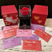 Jewelry Box & Ruby Heart Necklace w/ Encased Preserved Red Rose Gift For Her