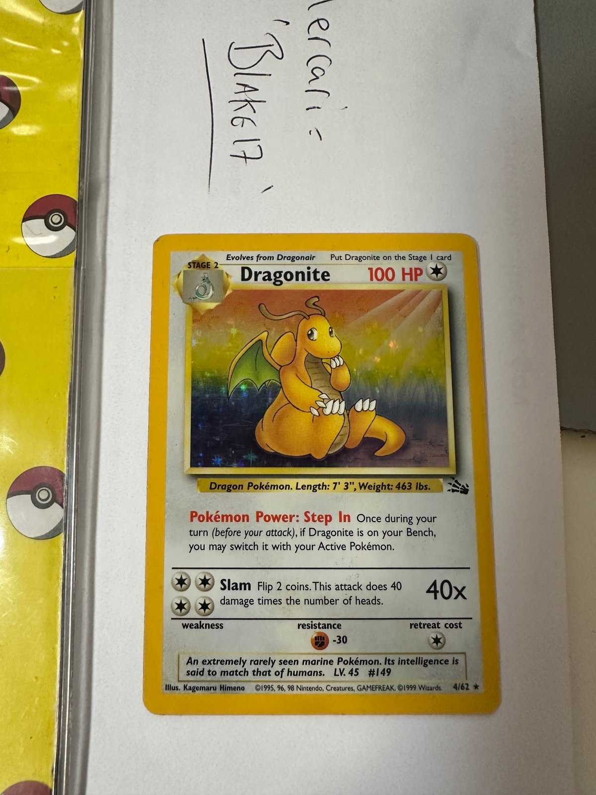 Vintage Dragonite Holo 4/62 – Fossil Set Favorite!