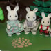 Calico Critters sylvanian families corntop rabbit family europe VHTF