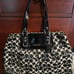NWOT Coach Signature Canvas Black and Gray Shoulder Bag