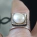 SILPADA STERLING SILVER - LARGE GENUINE PEARL RING- SZ7