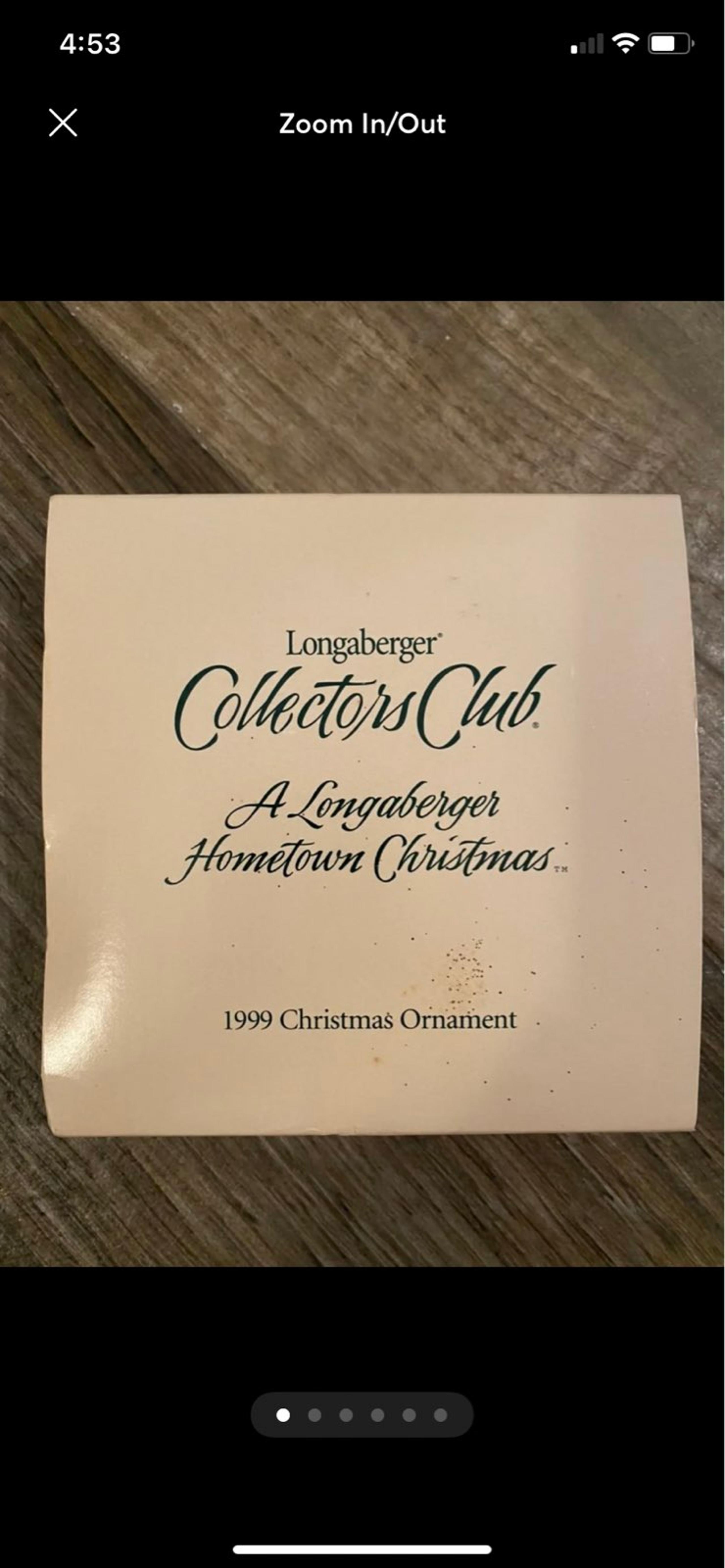Longaberger 1999 Christmas Ornament