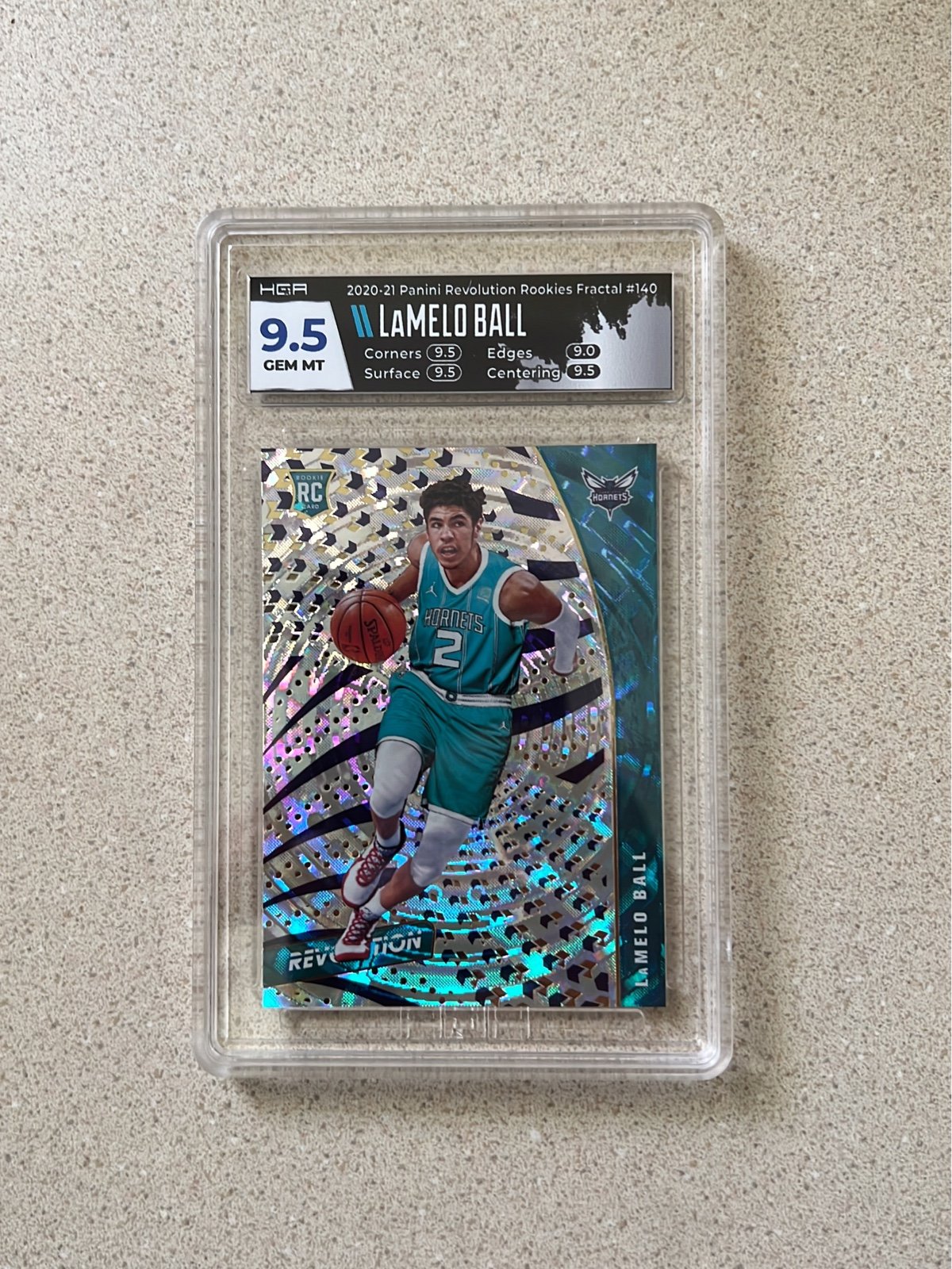 LaMelo Ball 2020-21 Panini Revolution Fractal #140 HGA 9.5
