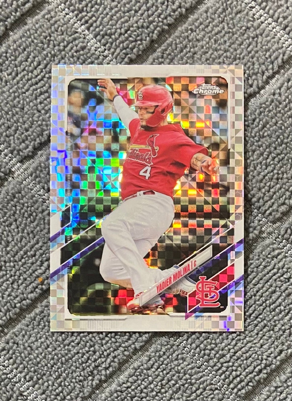 St Louis Cardinals Yadier Molina X-FRACTOR Card