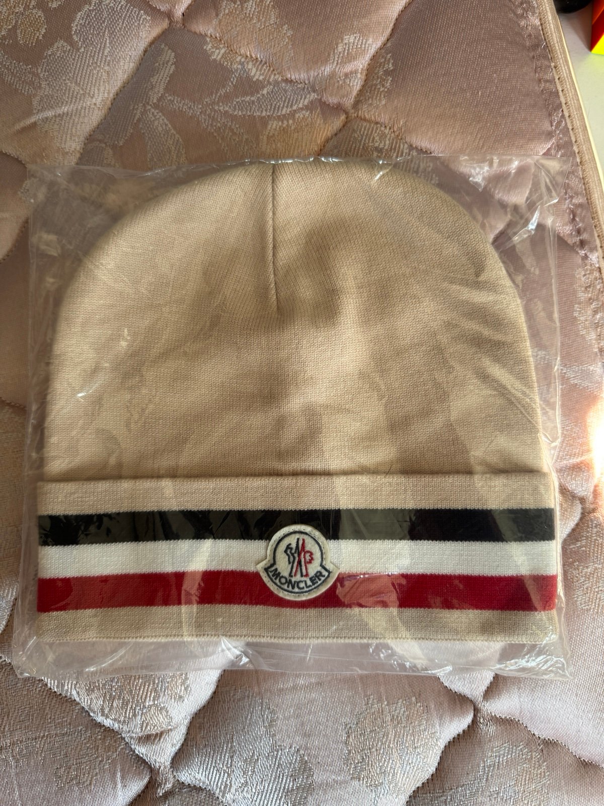 Moncler Tan TriColor Beanie