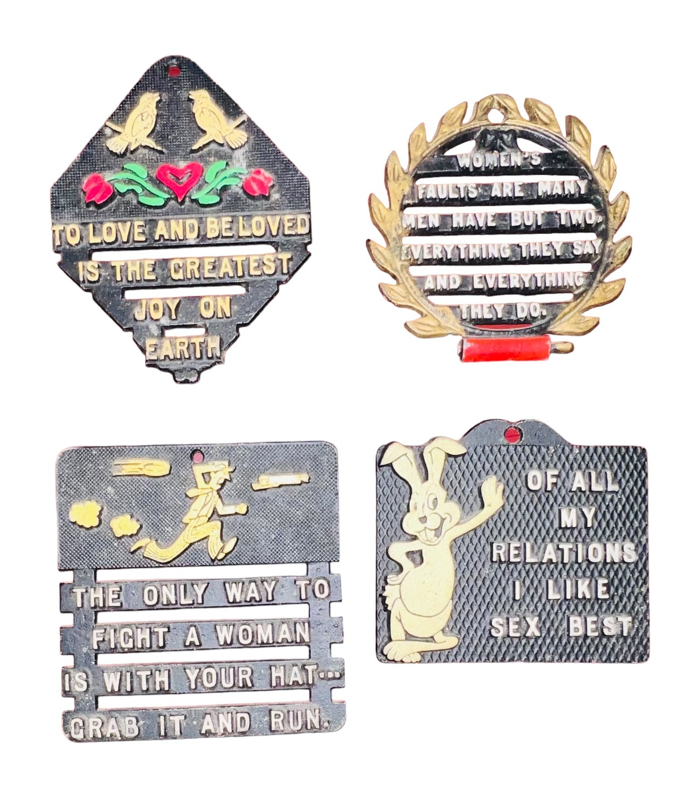 Vintage Trivet Novelty Funny Humor Women Love Made In The USA