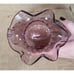 Vintage Light Purple Glass Vase Ribbed Ruffled Rim 6 1/2 Inches Shabby Cottage