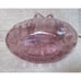 Vintage Light Purple Glass Vase Ribbed Ruffled Rim 6 1/2 Inches Shabby Cottage