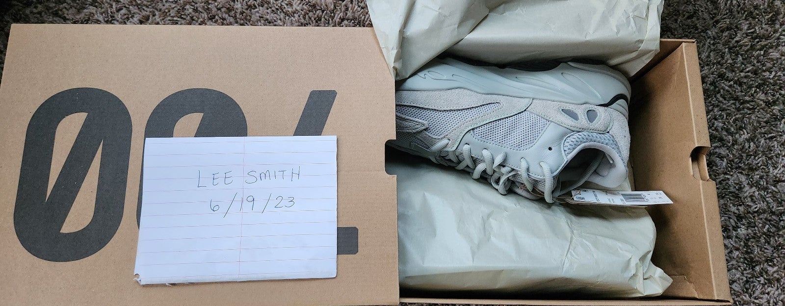 Yeezy Adidas Boost 700 Wave Runner in Solid Grey/Chalk White/Core Black