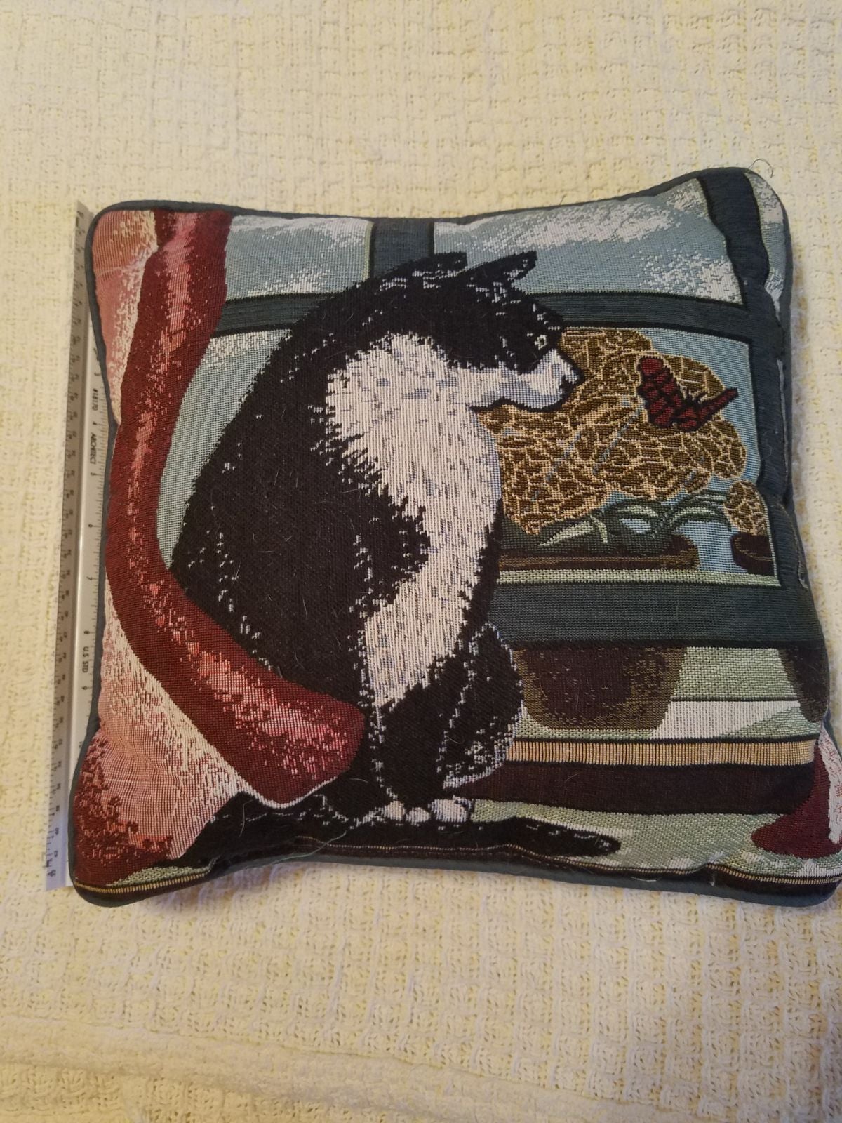 Cat throw pillow