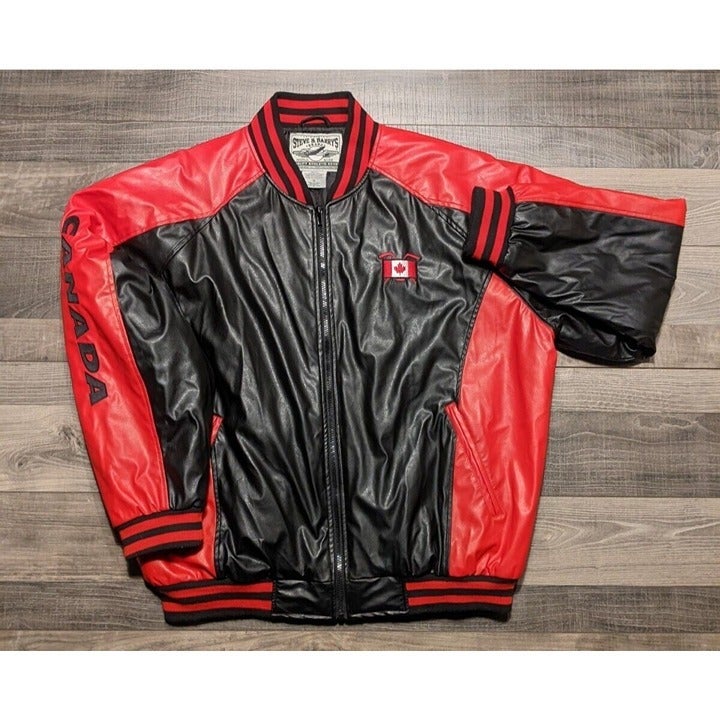 Vintage Team Canada — Steve & Barrys Hockey Varsity Jacket — Size Mens XL
