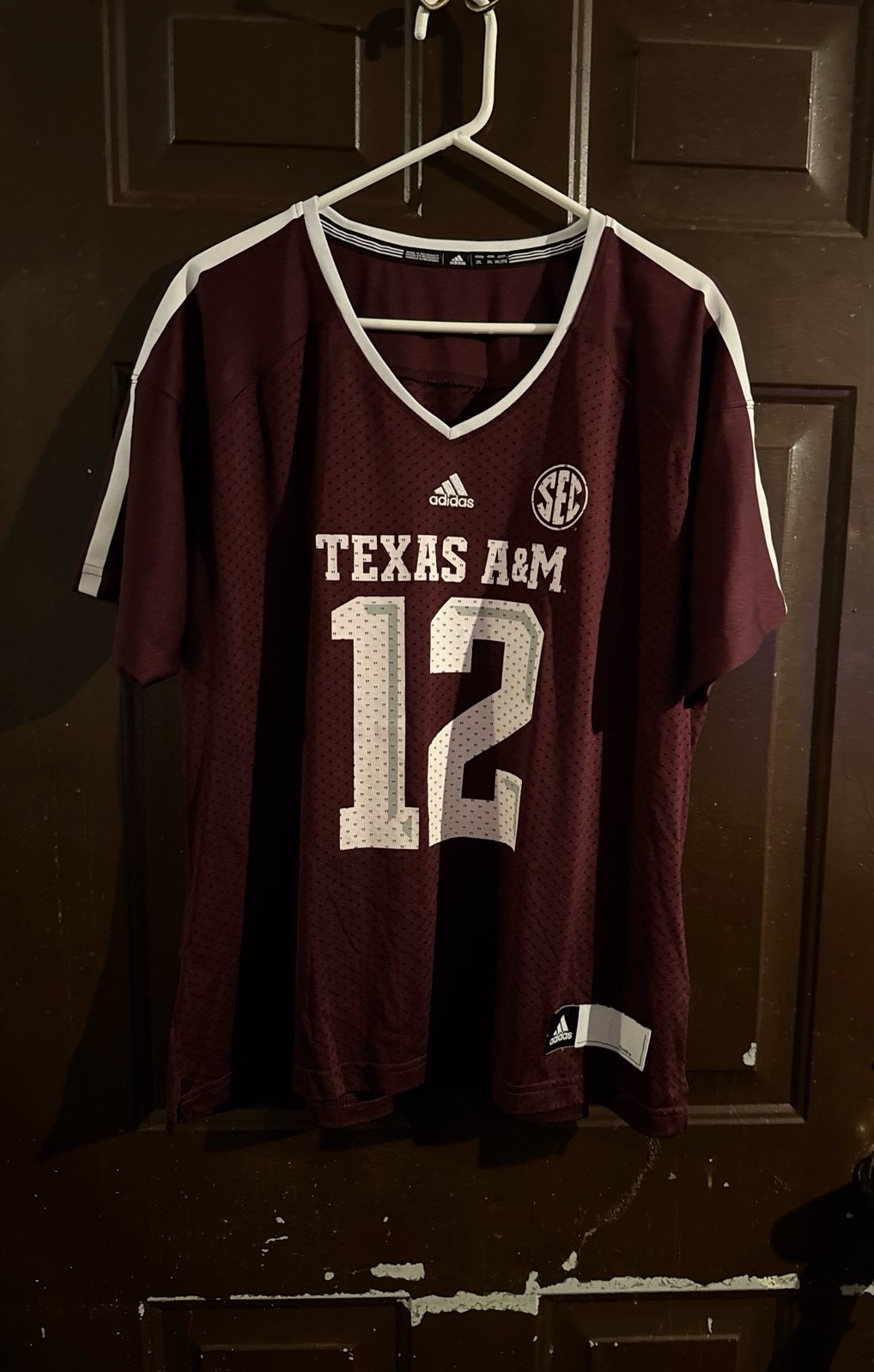 NFL Adidas Woman Sz 2XL NCAA Official SEC Texas A&M #12 Jersey
