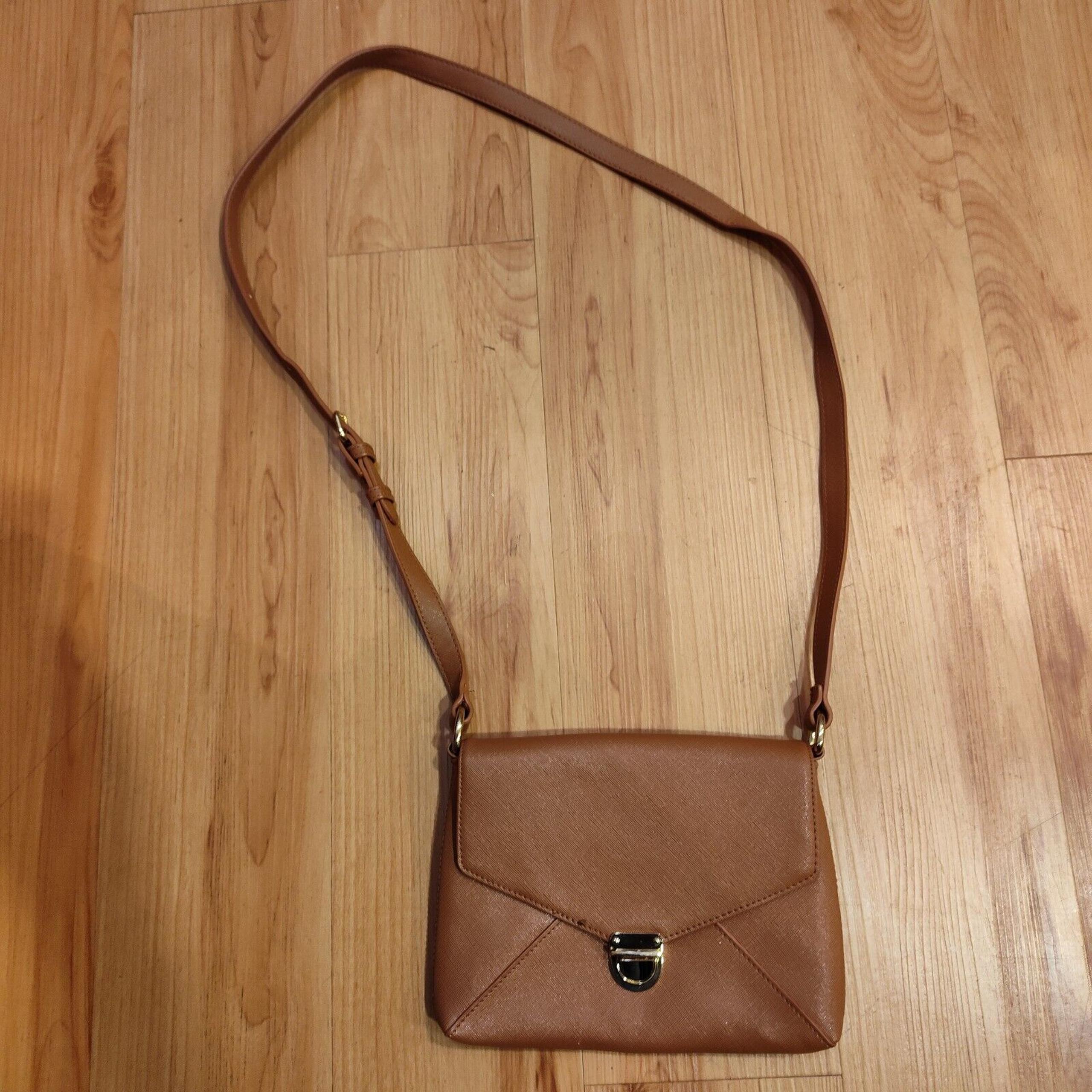 Forever 21 Women's Crossbody Leather Bag Brown