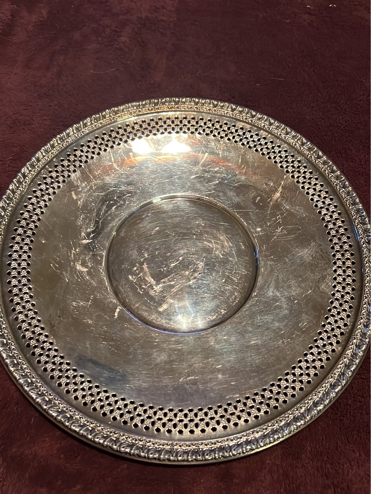 Reed and Barton silver plated round platter