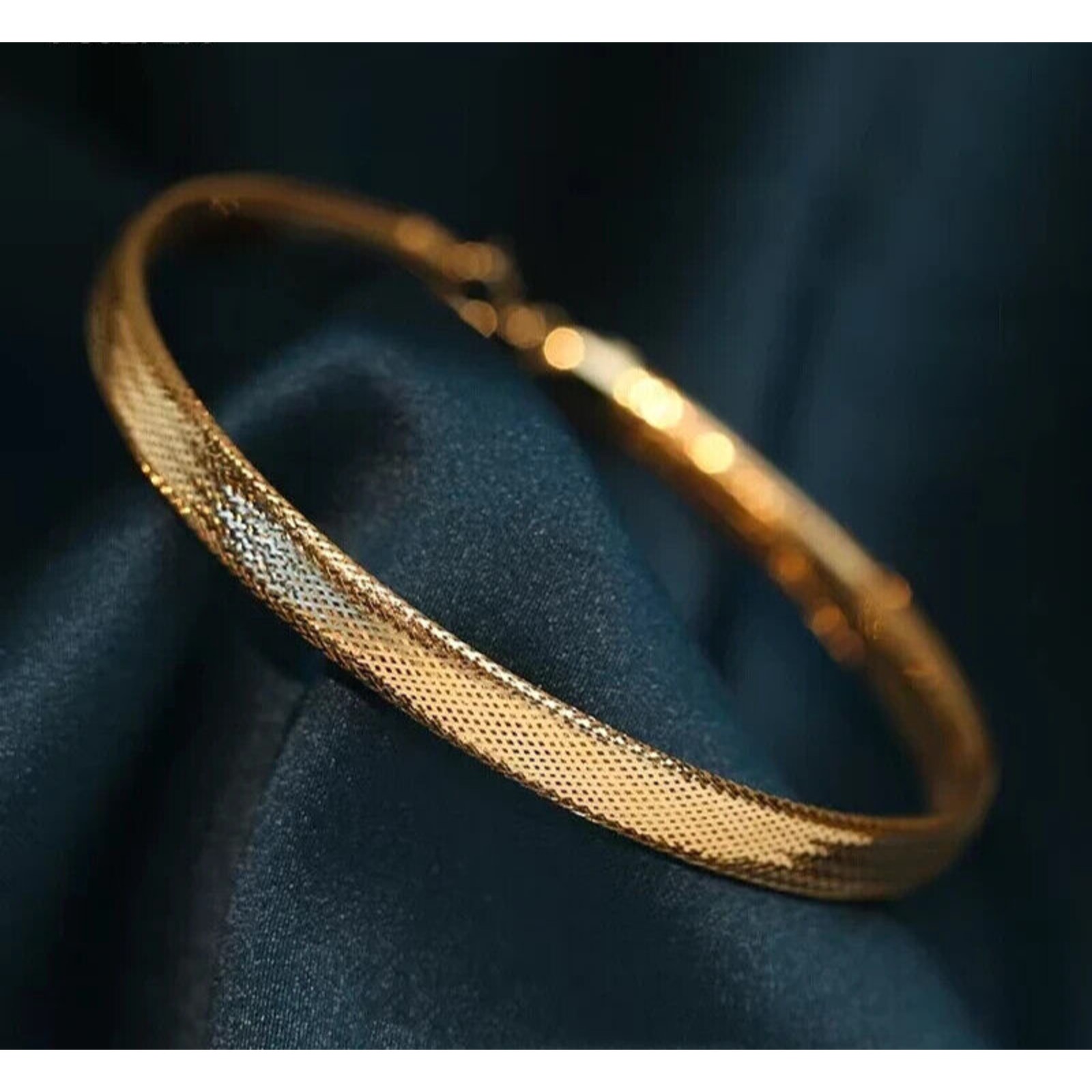 18k Yellow Gold Soft Rope Bracelet, Solid Yellow Gold Soft Chain Bracelet Au750