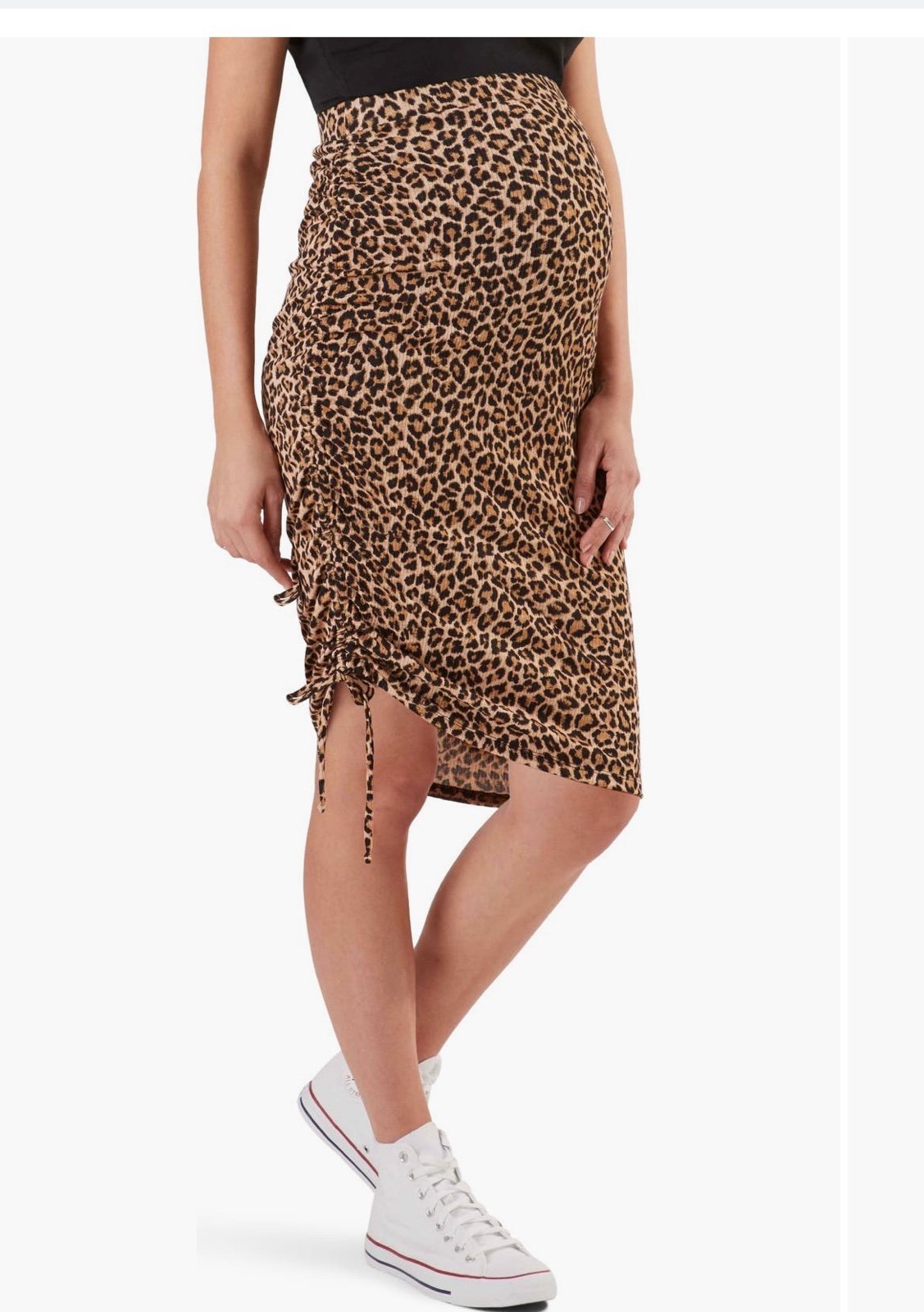 Leopard Print Maternity Skirt