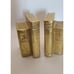 Pair of Gold Leaf Faux Book Bookends 6.5 Vintage