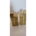 Pair of Gold Leaf Faux Book Bookends 6.5 Vintage