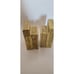 Pair of Gold Leaf Faux Book Bookends 6.5 Vintage