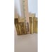 Pair of Gold Leaf Faux Book Bookends 6.5 Vintage