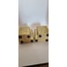 Pair of Gold Leaf Faux Book Bookends 6.5 Vintage