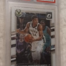 Gianni's Antetokounmpo 2017-18 Panini Donruss Optic Bucks NBA Card #81 PSA9