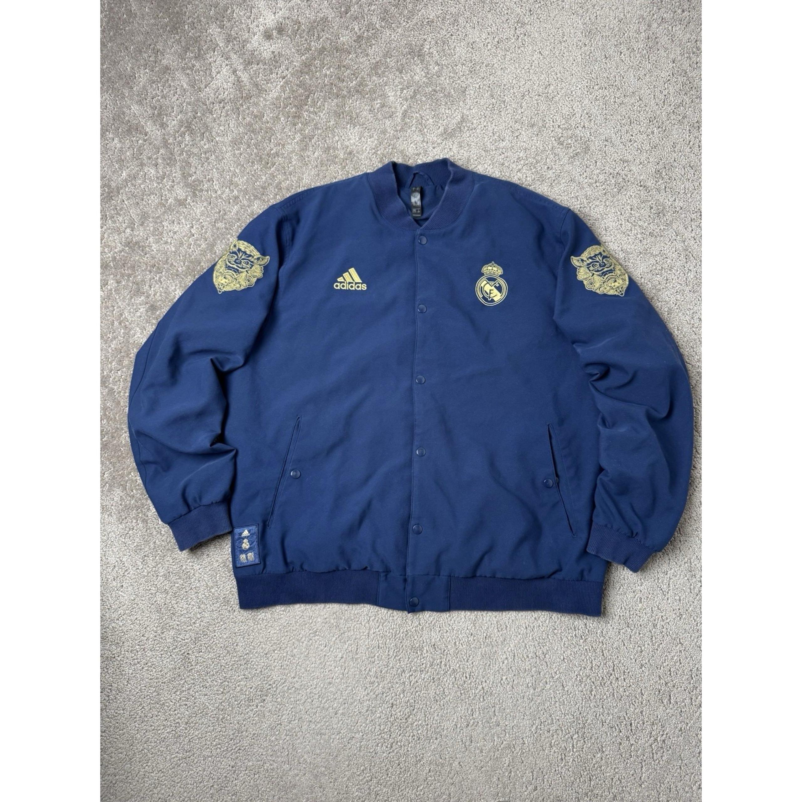 Mens Soccer Bomber Jersey Real Madrid Adidas 2019-20 Chinese New Year, Size XL