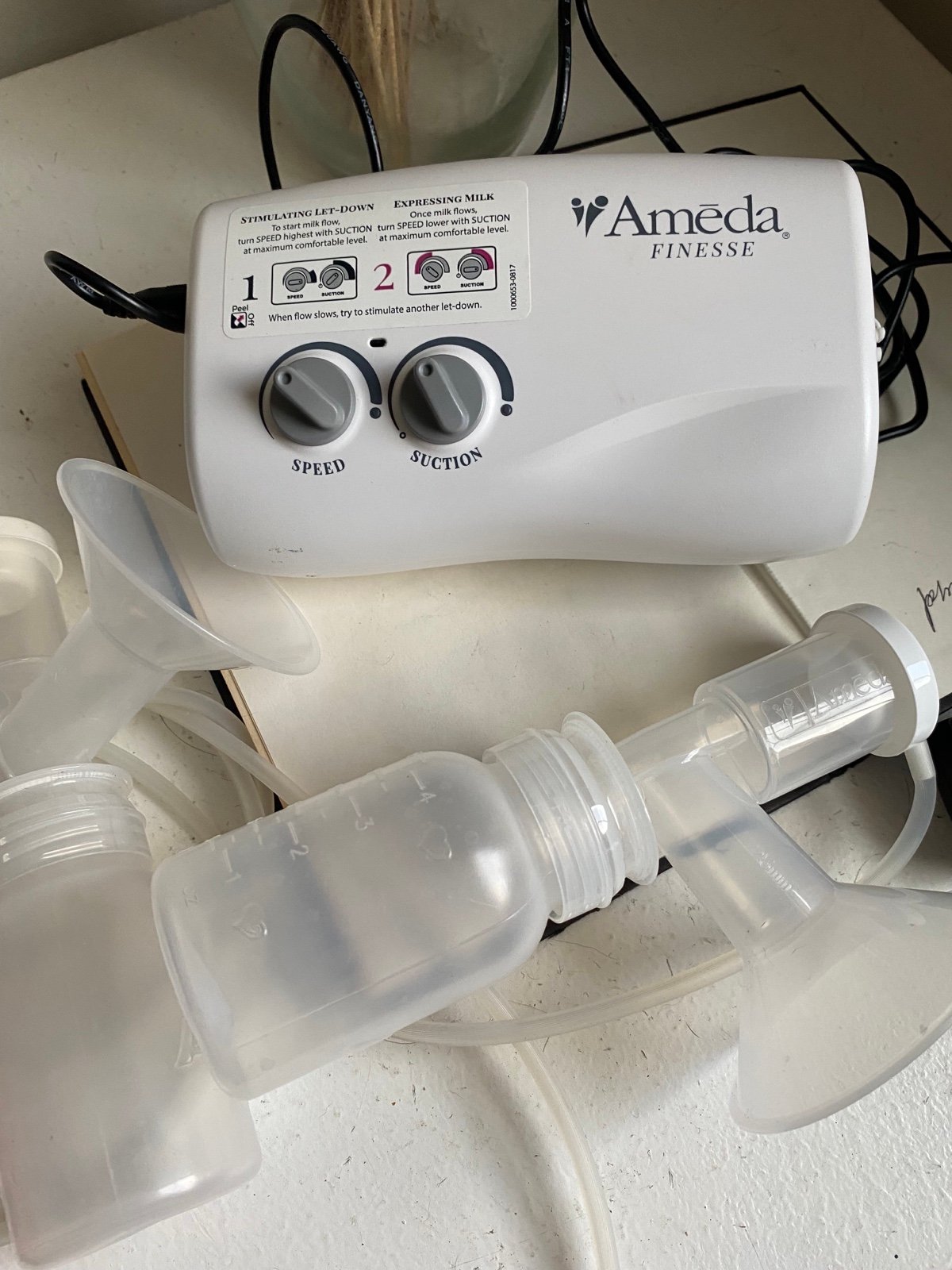Ameda Finesse Double Electric Breast Pump With Accessories
